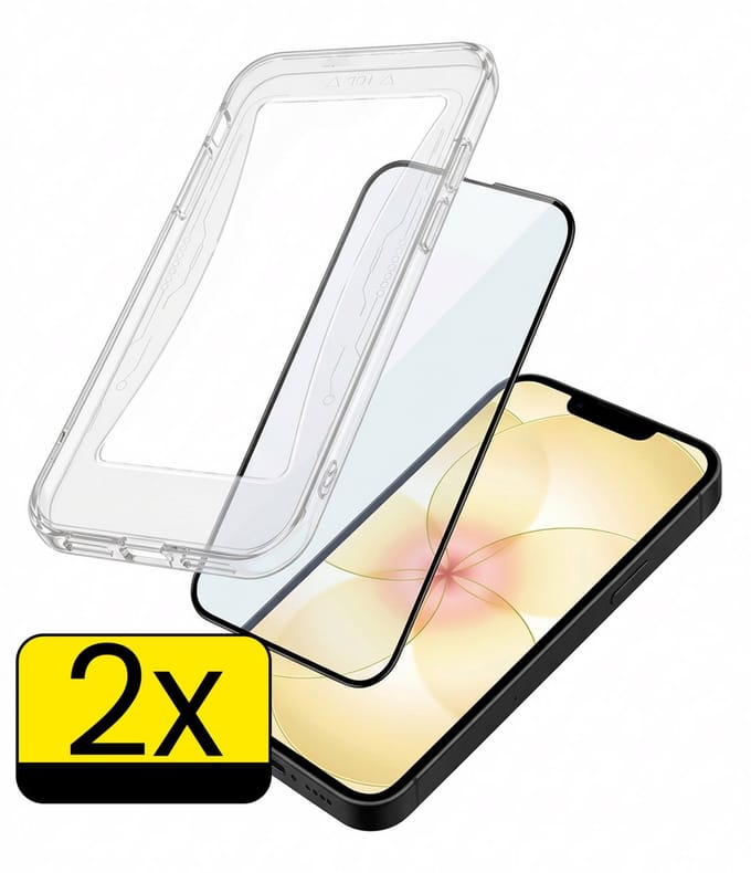 Screenprotector - Geschikt voor Apple iPhone 17e - 2 Stuks - Met Installatie Kit - Beschermglas - Gehard Glas - Tempered Glass - Screen Protector