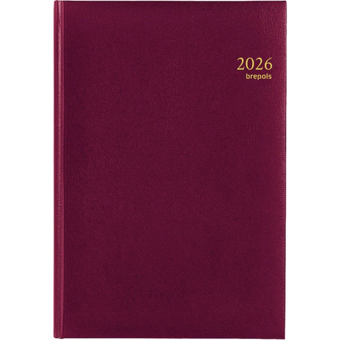 Agenda 2027 Brepols Omega Lima 7dagen/2pagina's bordeaux
