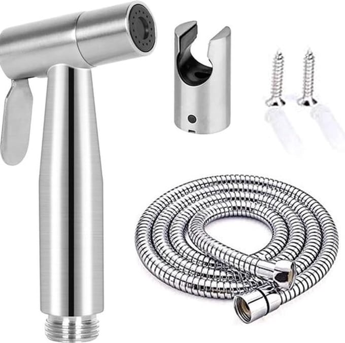 Bidet - Handdouche - Sproeier - Handheld - RVS - Multifunctioneel - Zilver