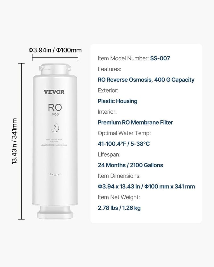 Remplacement du système d'osmose inverse pour filtre à eau sous évier SS-002