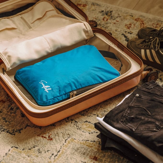 Packing Cube met Compressierits - Losse Compressie Cube - M - Lichtblauw | Sunflake