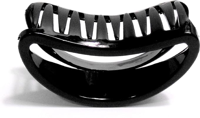 Haarklem open 7 cm zwart