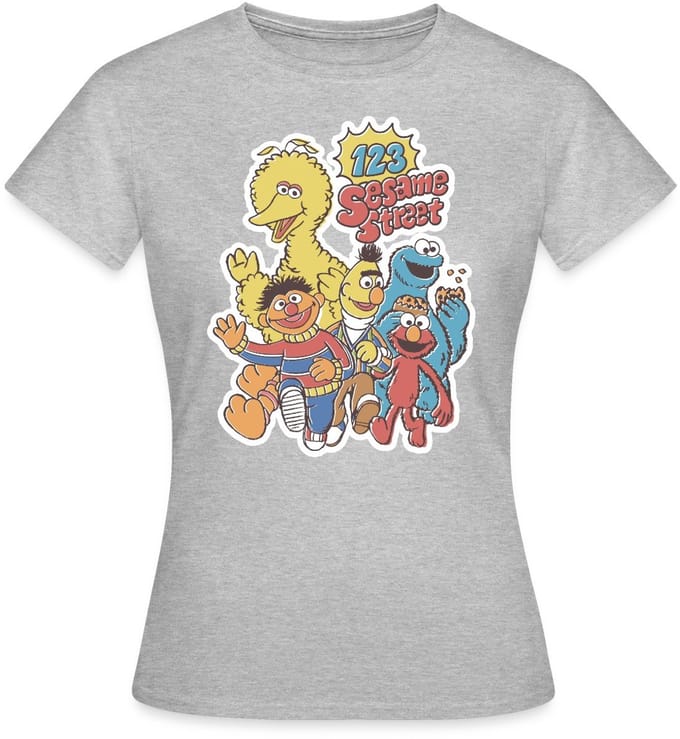 Sesamstraat 123 Sesame Street Groep T-Shirt Dames