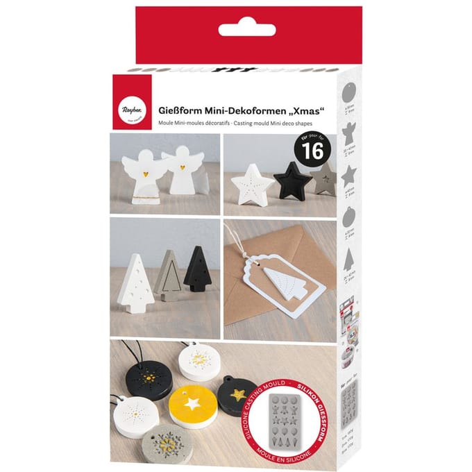 Siliconen gietform "Mini deco form X-Mas"
