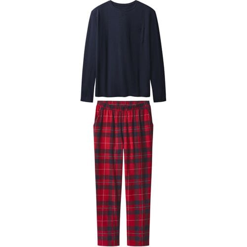 ESMARA Dames pyjama (Navy/rood, XS (32/34))
