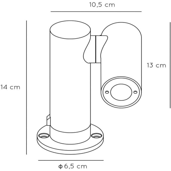 Lucide TATUM - Tuinspot - LED - 1x5W 3000K - IP65 - Antraciet