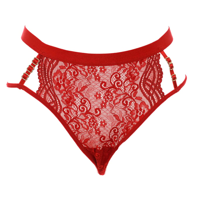 String met kant en lint in de taille 21683 vrouw