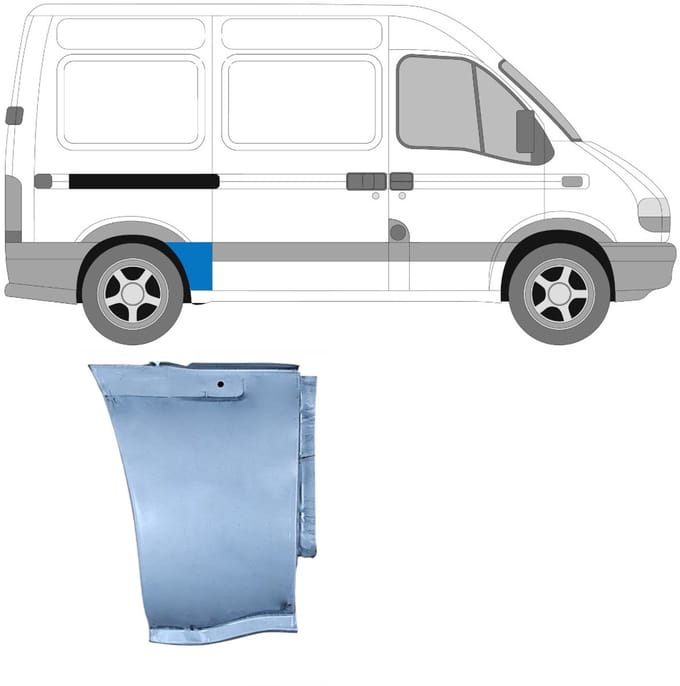 Plaatwerkdeel zijpaneel voor Renault Master 1998-2010 / Rechts