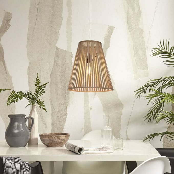 GOOD&MOJO Hanglamp Merapi - Bamboe - 40x40x42cm - Modern - Hanglampen Eetkamer, Slaapkamer, Woonkamer