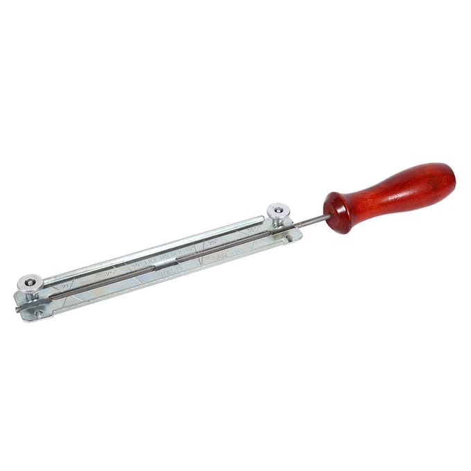 1x Lime pour chaîne de tronçonneuse et kits d'affûtage avec outil porte-bois (4,0 mm) white