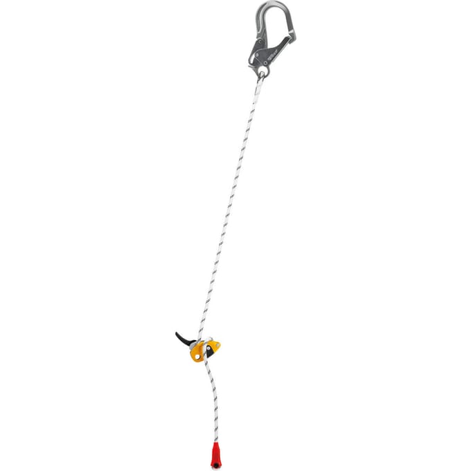 Petzl Grillon MGO 2 m Wit/Geel – Verstelbare positioneringslijn met MGO-connector