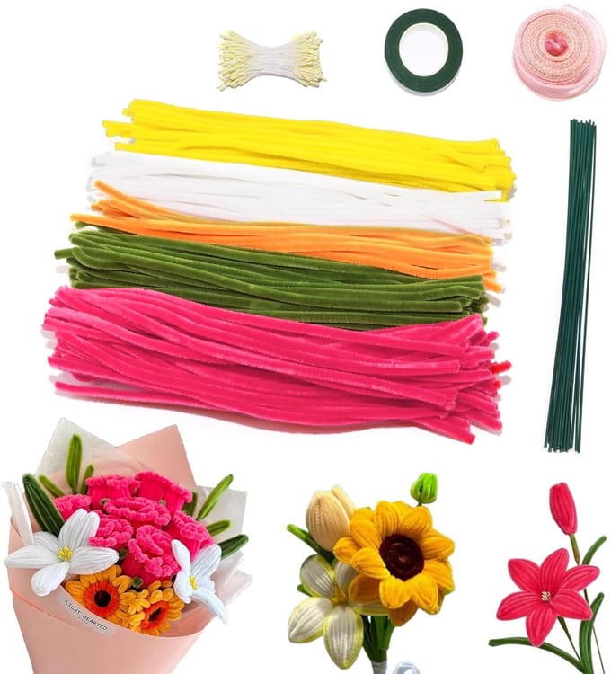 260 Stuks Gekleurde Pijpenragers 30 cm - Knutseldraad voor Bloemstukken & Creatieve DIY Projecten