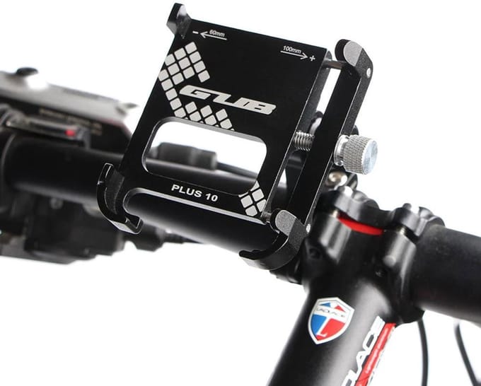GUB Plus 10 Universele Draaibare Telefoon Fietshouder Aluminium Zwart