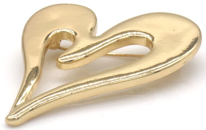 Broche - Hart - 5.5cm - dames - stijlvol - modieus - accessoire - cadeau