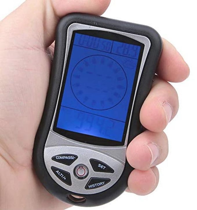 8-in-1 Handheld Hoogtemeter met Thermometer, GPS en Barometer voor Buitensport