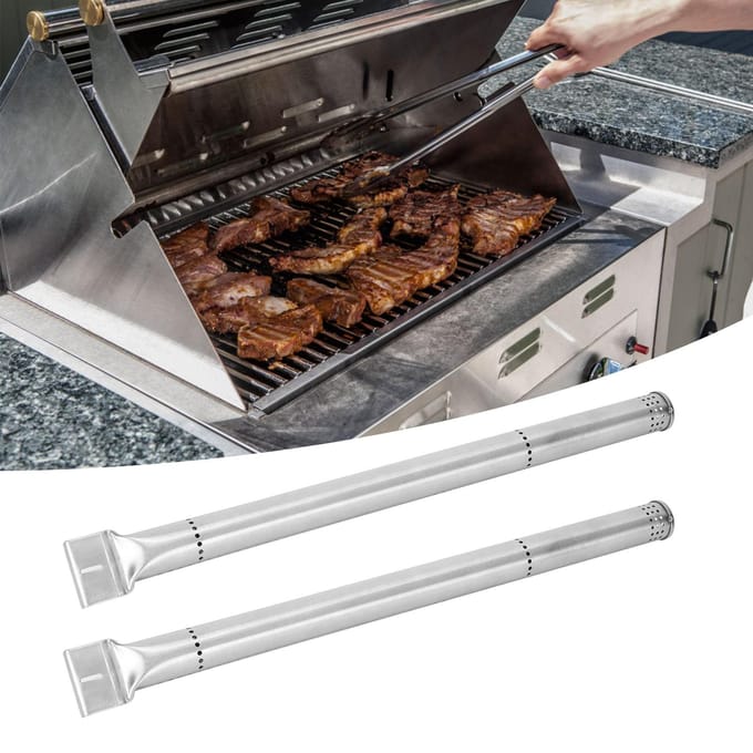 2 STUKS BBQ Onderdelen Gasgrill Vervanging RVS Grillbranders Buis Vervanging Geschikt voor white