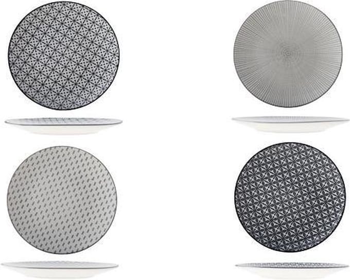 Cosy&Trendy Mix Crazy dinerbord Ø 26,8 cm - assorti - Set-4