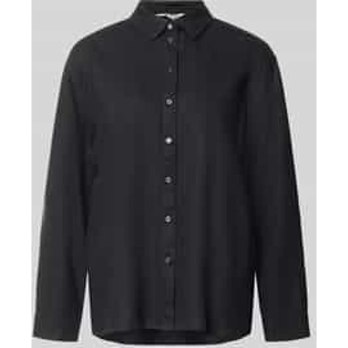 relaxed fit linnen blouse met overhemdkraag model 'GOA'