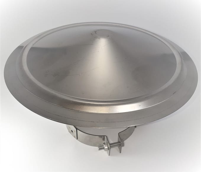RVS regenkap Ø 85 t/m 90 mm rookkanaal