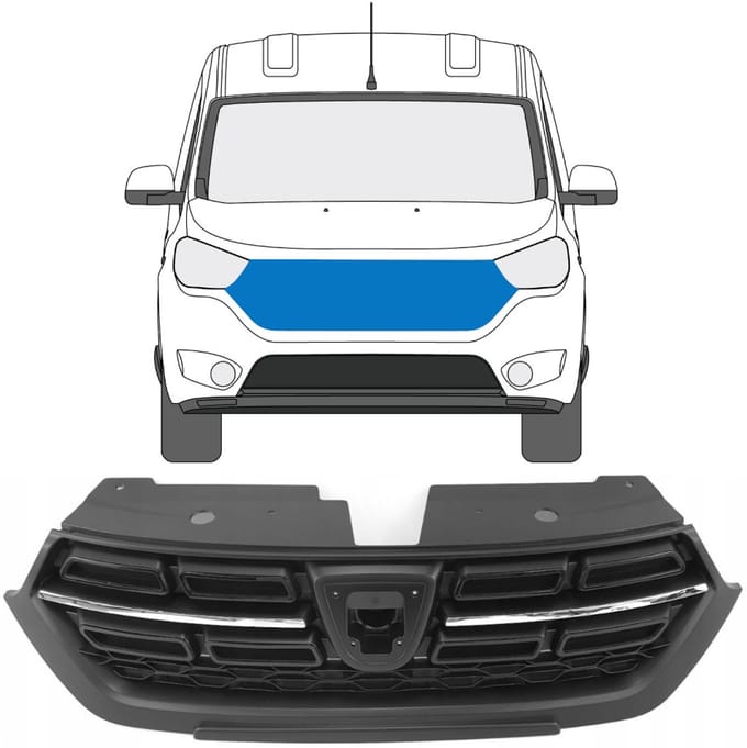 Grill voor Dacia Dokker 2012-