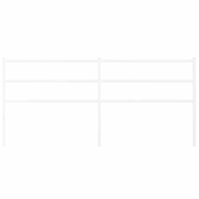 vidaXL - Vervangend - hoofdbord - 200 - cm - metaal - wit