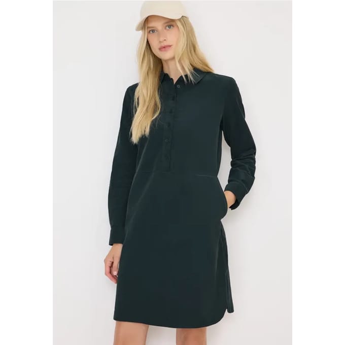 Corduroy jurk in effen kleur