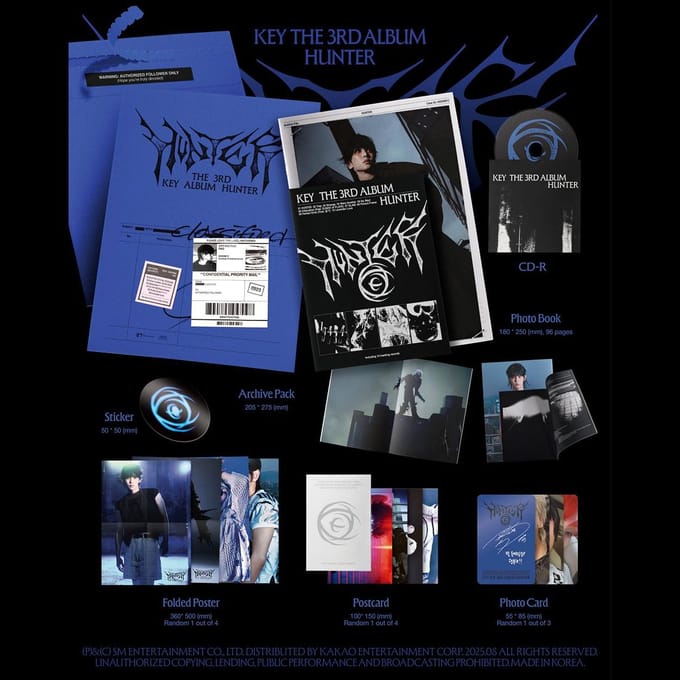 Fotoboek Ver Archief Ver SHINee KEY 3e Album HUNTER No POB blue