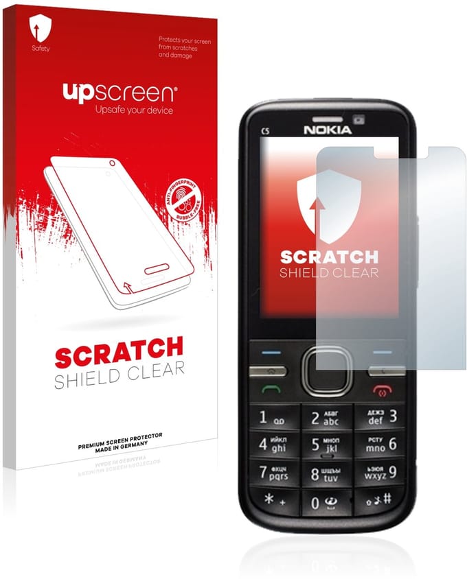 upscreen - Screenprotector voor Nokia C5-00 - Folie Beschermfolie transparant
