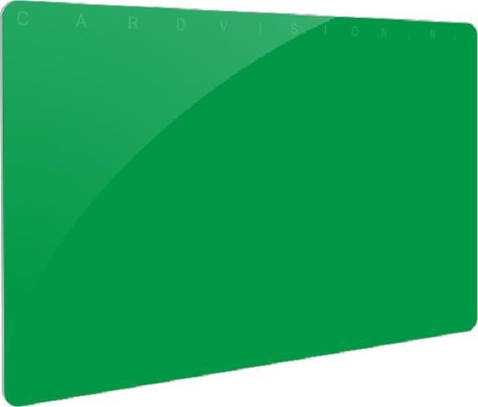 Gekleurde PVC kaart - groen