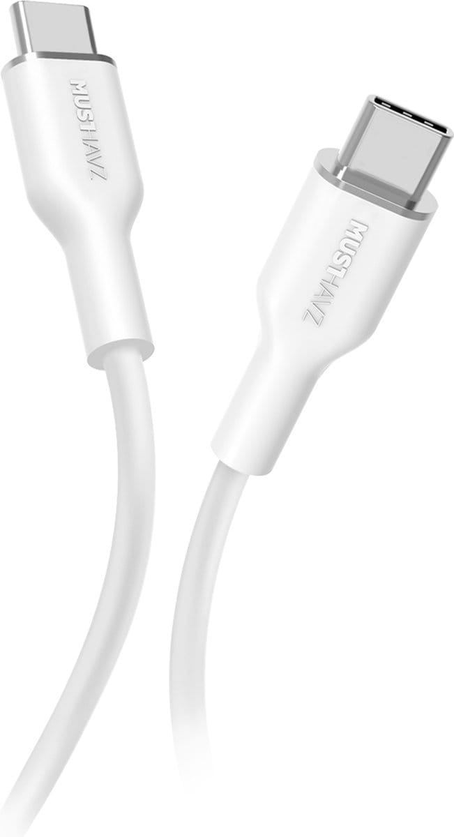 Musthavz USB-C to USB-C Soft Cable 1.2 meter 100W, white