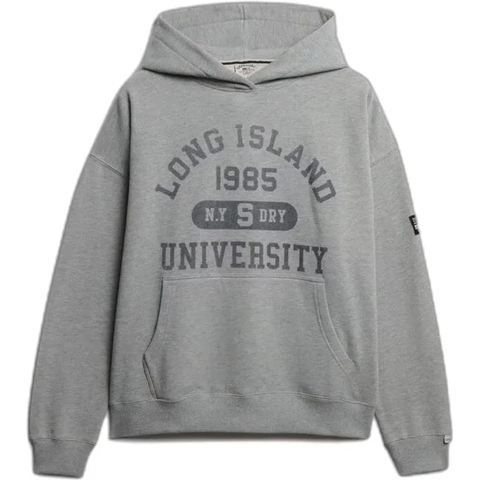 Superdry Athletic Essentials Relaxed Hoodie Grey Grootte: 40