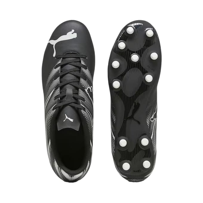 Puma Attacanto voetbalschoenen voor kinderen (Zwart/Zilver)