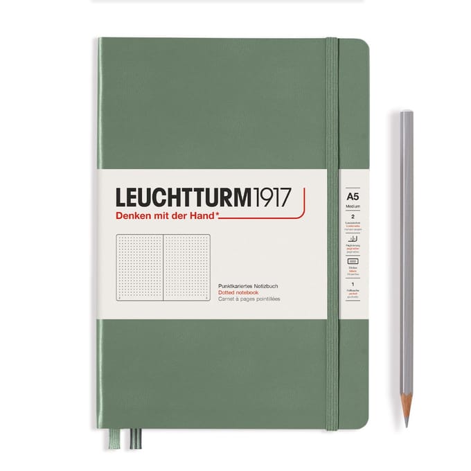 Leuchtturm1917 A5 Medium Notitieboek dotted Olive - Notebook - 4004117609381