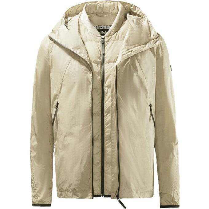Jack Wolfskin 2in1 Packable Heren Cream Jas