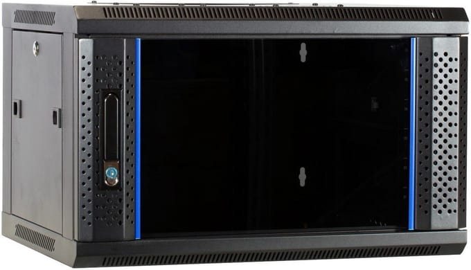 DSIT 4U wandkast ongemonteerd met glazen deur 600x450x280mm (BxDxH) - serverbehuizing - serverrack - serverkast - 19 inch