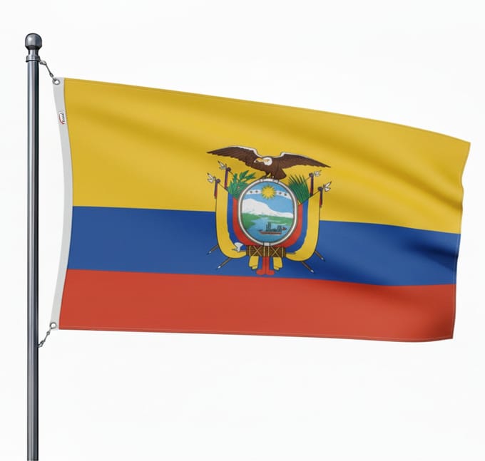 Trasal - vlag Ecuador - ecuadoriaanse vlag 150x90cm