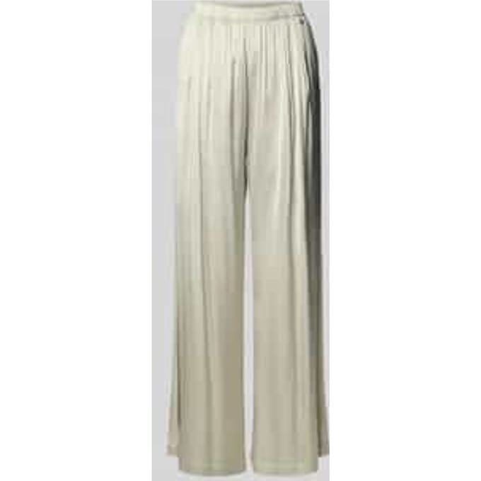 Wide leg stoffen broek met platte plooien, model 'RITA'