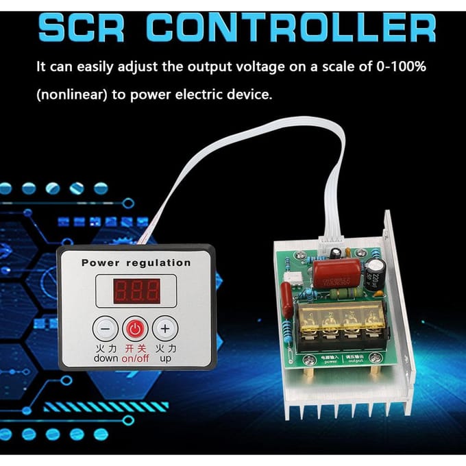 Elektronische Regulator AC220V 8000W Hoog Vermogen SCR Snelheidsregelaar Motorregeling