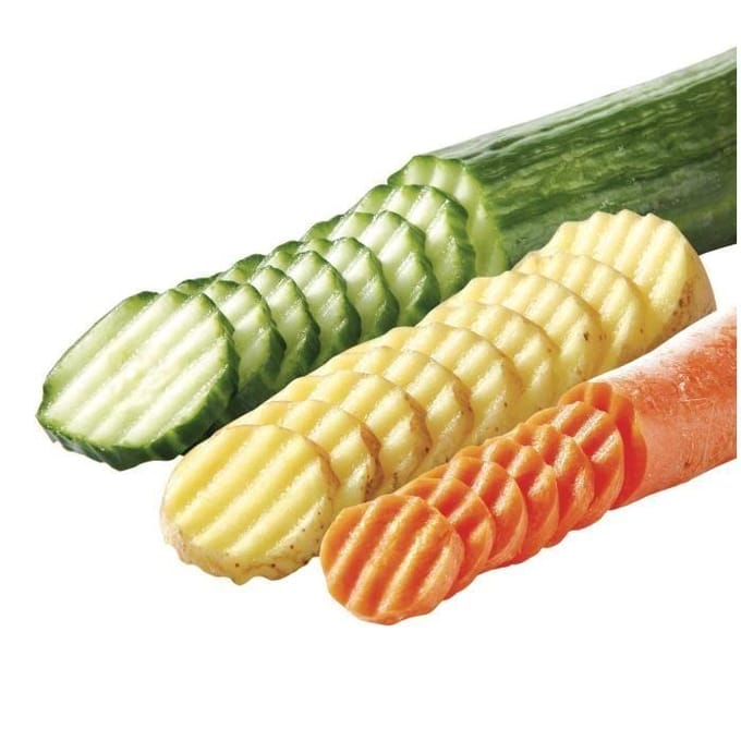 Découpe légumes - Presto - Modèle ondulé - Acier inoxydable - 100 mm x 100 mm - 1 pièce