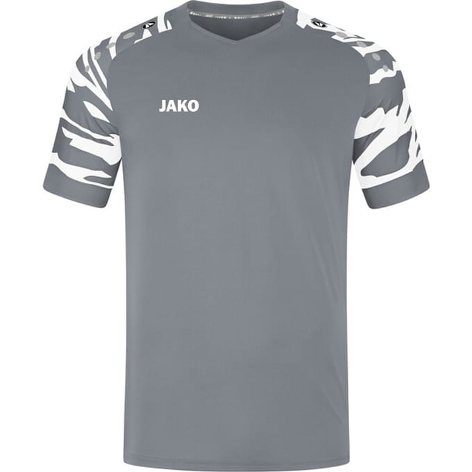 Jako Wild Shirt Korte Mouw Heren - Wit / Steengrijs | Maat: L