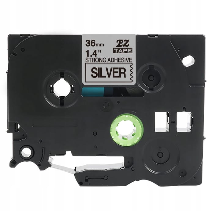 Specmark TZe-S961 Laminatietape 36mm x 8m Zilver Zwart