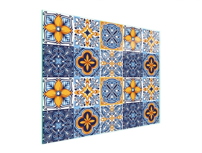 TMK ArtDeko - Glazen Snijplank - 52x40 cm - Mozaïek - Hittebestendig