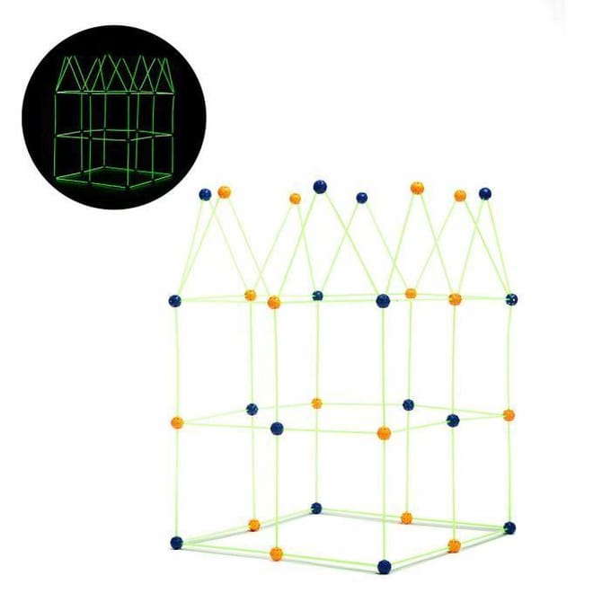 Set de construction - INNOVAGOODS - Builkitt InnovaGoods - 155 pièces - Bâtonnets fluorescents - Housse 120x150 cm pur
