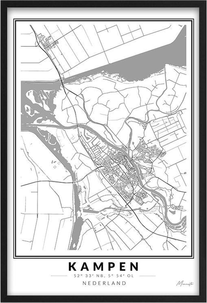 Poster Stad Kampen A4 - 21 x 30 cm (Exclusief Lijst)