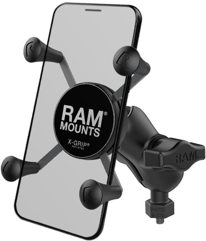 RAM Mount X-Grip Telefoonhouder Set met Korte Klemarm en M6 Boutbevestiging