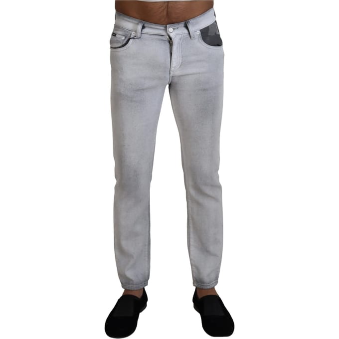 Rechtaflopende Jeans met Camouflage Detail