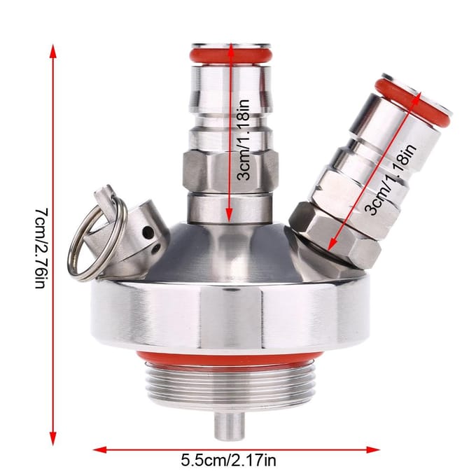 RVS Bier Speer Snelkoppeling voor Thuisbrouwen Markering Mini Keg Dispenser gray