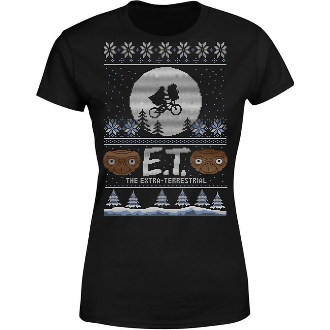 E.T. the Extra-Terrestrial Christmas Women's T-Shirt - Black - M