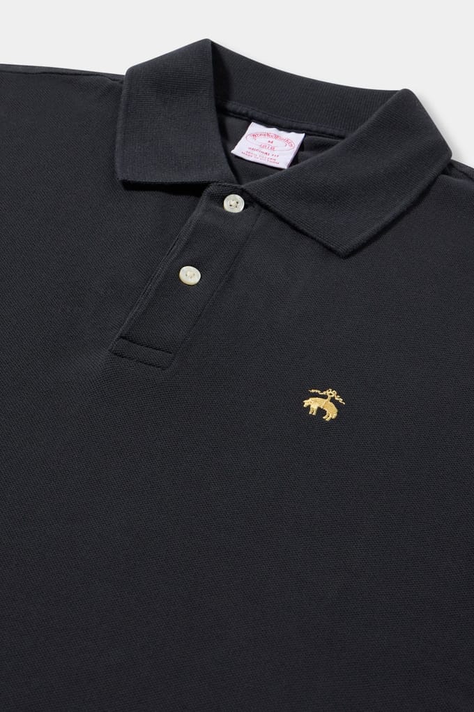 Brooks Brothers Basic Pique Polo Black Größe: S | Poloshirts Outlet | Herren | Schwarz