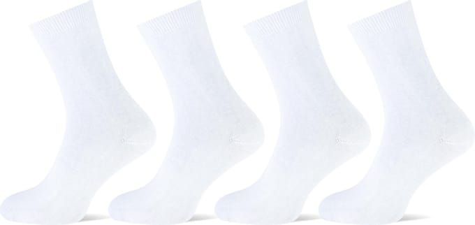 Teckel kindersokken 4-pack maat 35-38 wit